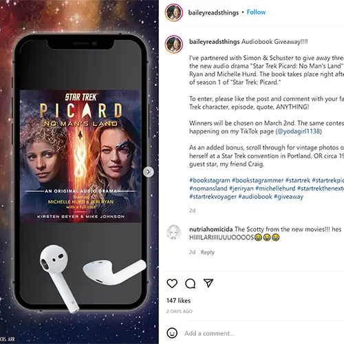 Simon & Schuster | Star Trek: Picard: No Man's Land | Influencers